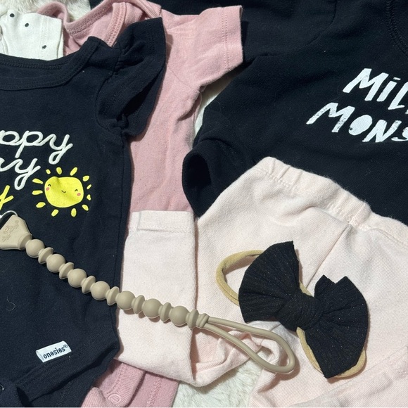 Bundle Baby Girl Outfits Size 0-3 months Gerber Cat&Jack Modern Moments 8 pieces - Picture 3 of 10